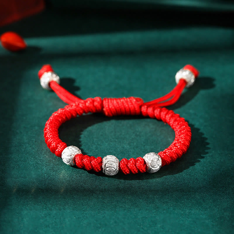925 Sterling Silver Red String Bracelet Kids | Strength & Protection