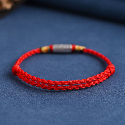 925 Sterling Silver Red String Bracelet for Protection & Strength
