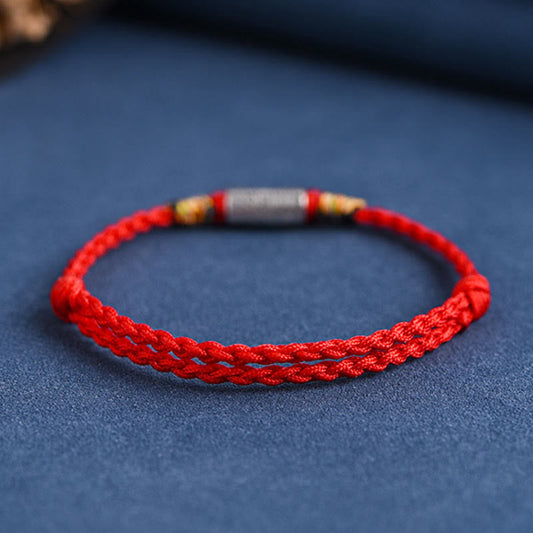 925 Sterling Silver Red String Bracelet for Protection & Strength