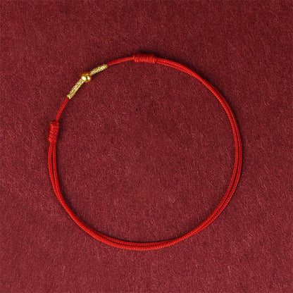 925 Sterling Silver Red String Protection Bracelet for Wrist or Ankle
