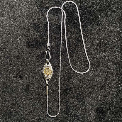 925 Sterling Silver Zakiram Goddess of Wealth Blessing Necklace
