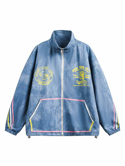 Two-tone Retro Suede Cardigan