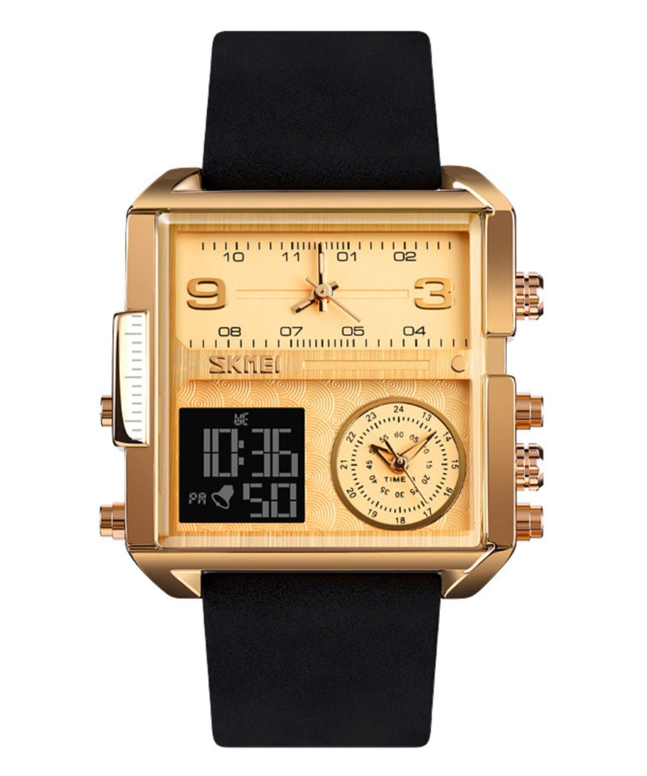 Stylish Rose Gold Metal Hardlex Crystal Watch
