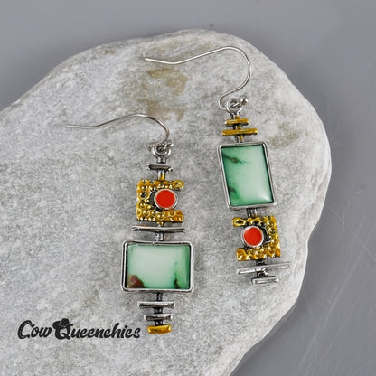 Geometric Drop Hook Earrings
