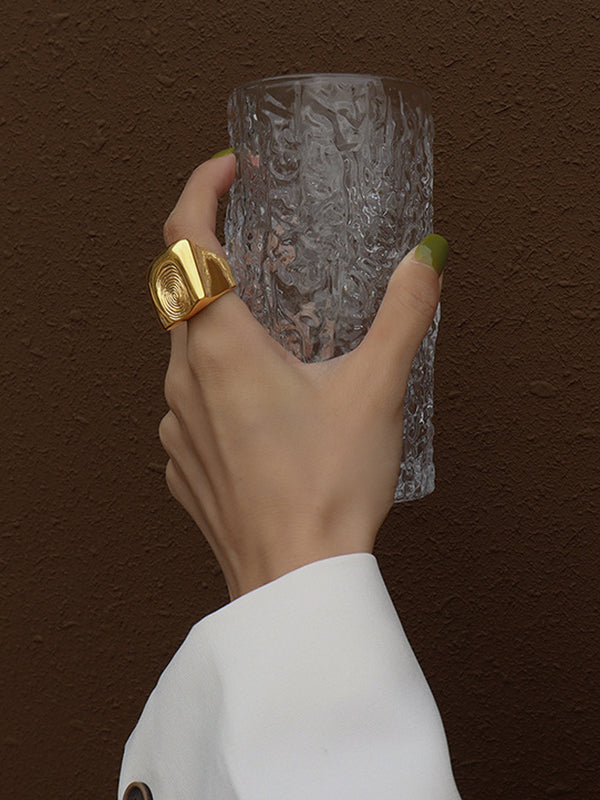 Geometric Pleated Color Rings Accessories