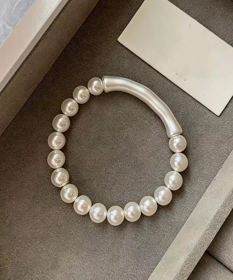 White Pearl Bamboo Joint Bracelet