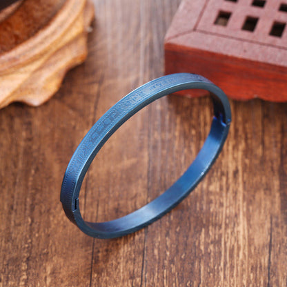 Titanium Steel Blessing Bracelet for Spiritual Balance