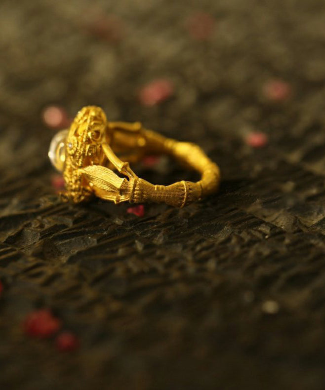 Gold Ancient Gold Jade Rings