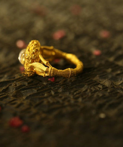 Gold Ancient Gold Jade Rings
