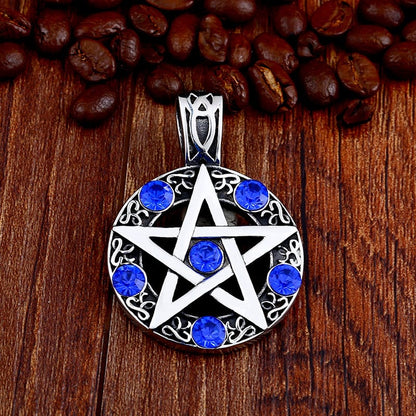 Pentagram Crystal Amulet Pendant