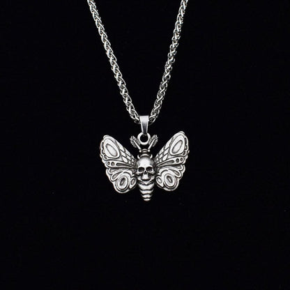 Gothic Death Moth Necklace