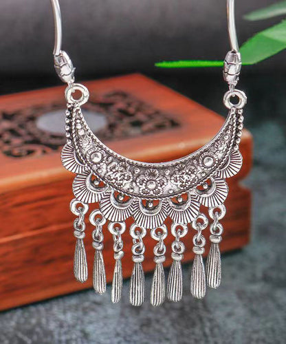 Silk Sterling Silver Tassel Pendant Necklace
