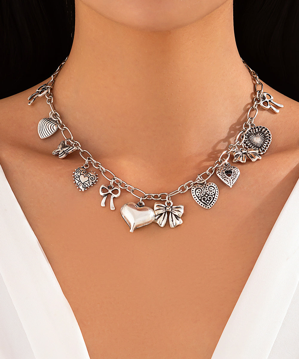 Silk Sterling Silver Asymmetrical Pendant Necklace