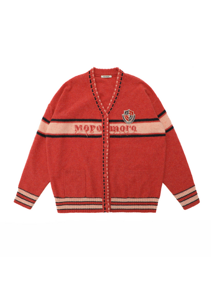 Retro Knit Oversize Long Cardigan