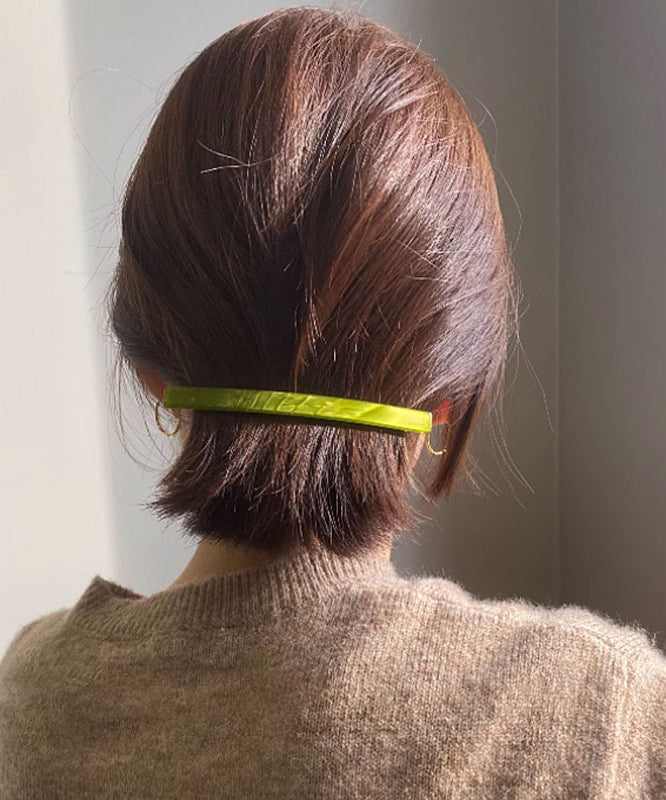 Simple Green Metal Resin Barrettes Hairpin