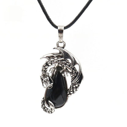 Wyrm Claw Drop Crystal Necklace