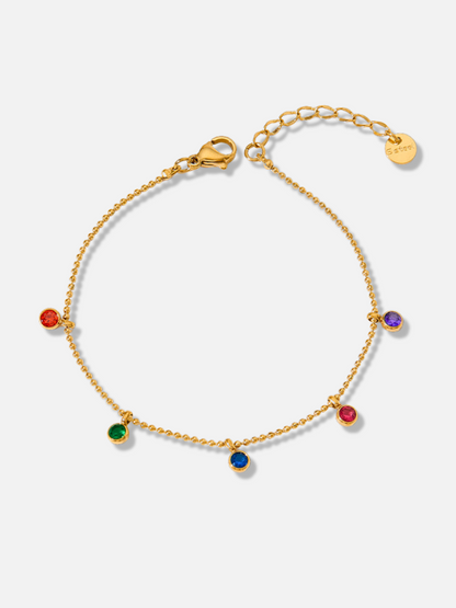 Etty Multicolor Zircon Chain Bracelets