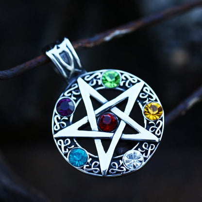 Pentagram Crystal Amulet Pendant