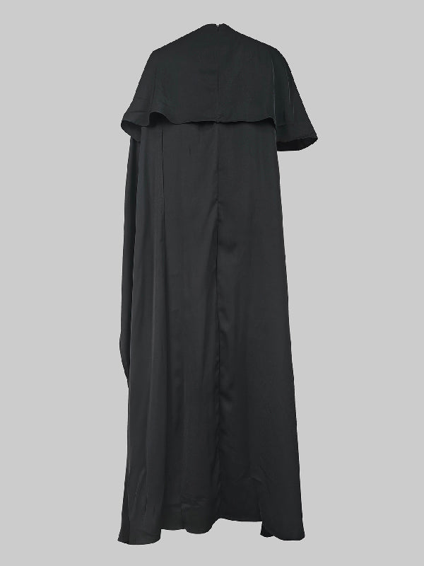 Loose Asymmetric Color Maxi Dresses