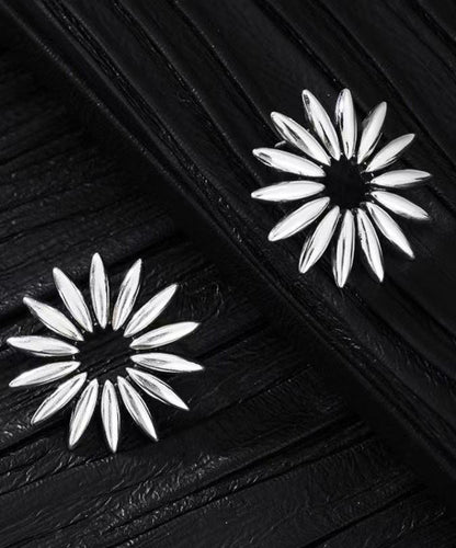 Regular White Sterling Silver Stud Earrings
