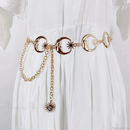 Rebellious Dark Urban Layered Waist Chain Belt