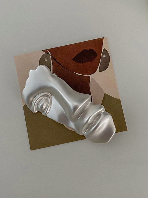 Artistic Retro Matte Mask Brooch