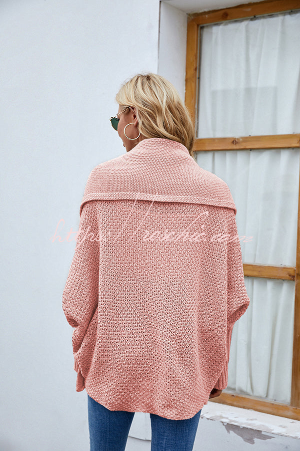 Fidovit Round Neck Dolman Sleeve Cardigan