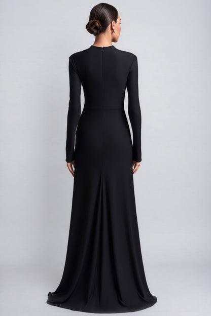 Dulio Black Rhinestone Maxi Dress