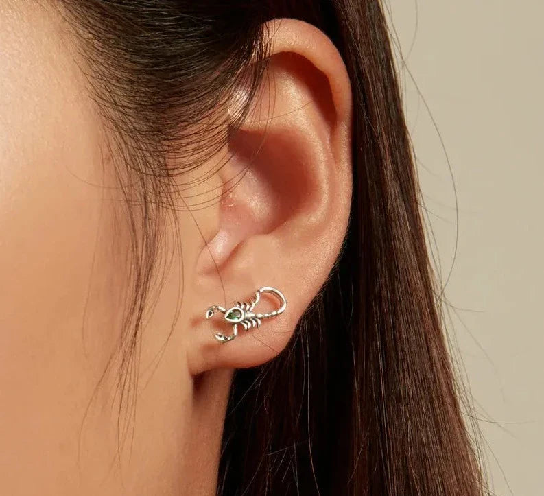 Sterling Silver Scorpion Earrings
