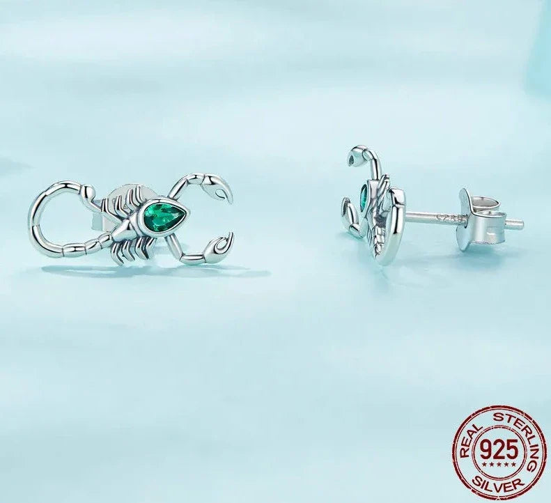 Sterling Silver Scorpion Earrings