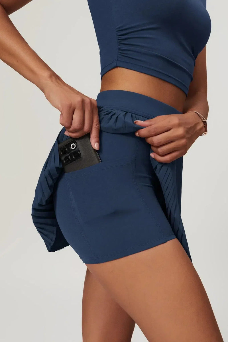 Abriana – Pleated Design Mini Skirt
