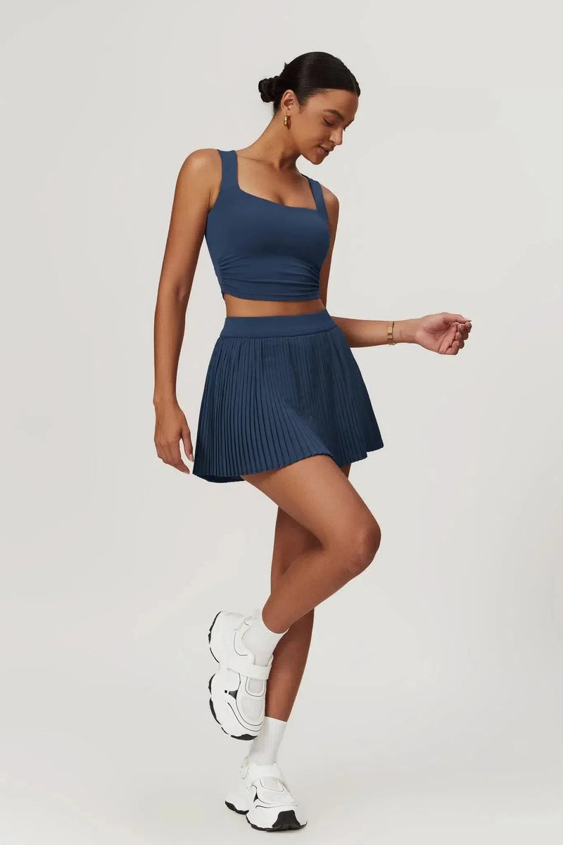 Abriana – Pleated Design Mini Skirt