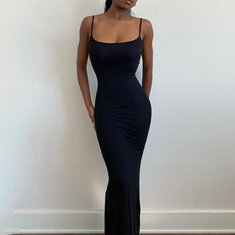 Adogirl Spahgetti Strap Maxi Dress