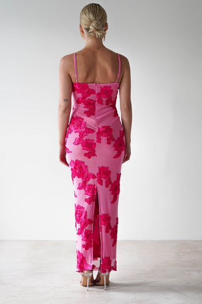 Adorelle - Soft Bloom - Mesh Maxi Dress