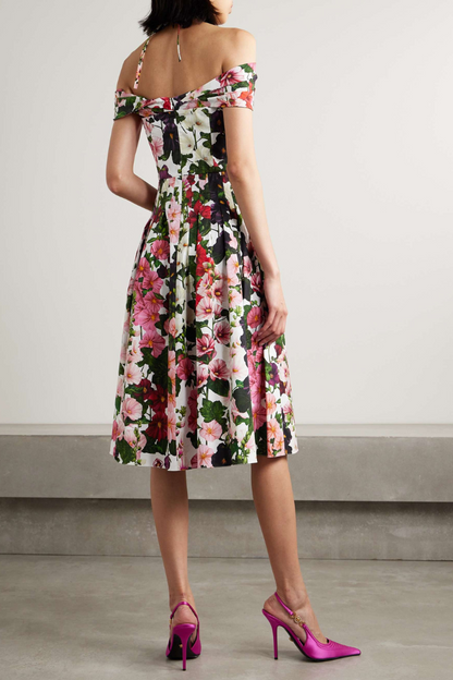 Alianora Off Shoulder Midi Dress
