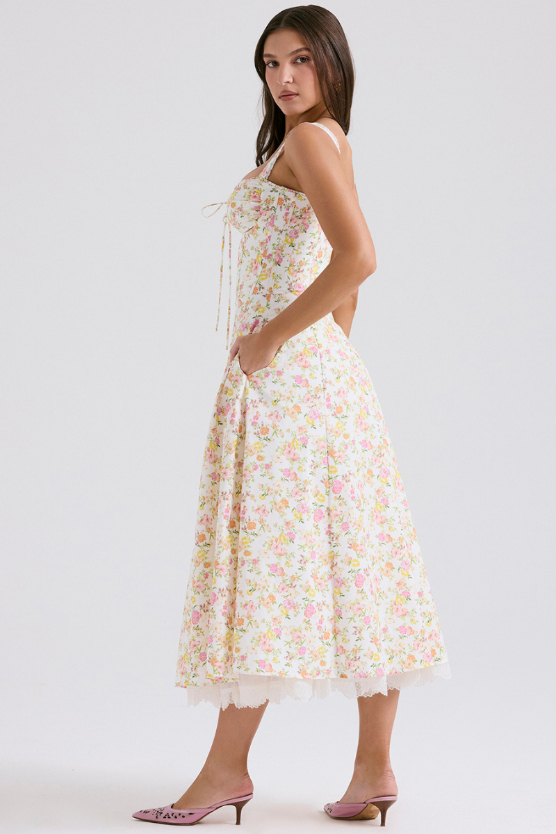 Athénaïs Ruched Maxi Dress