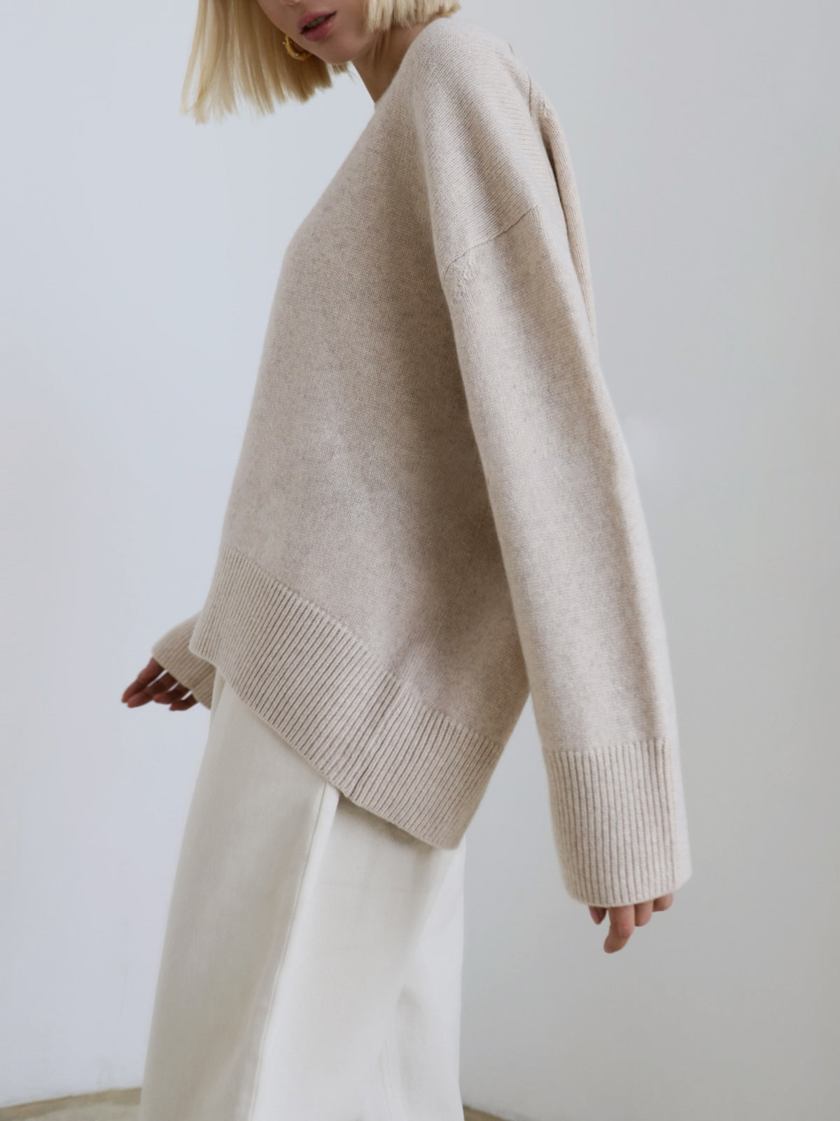 Skye Knit Set – Soft Crewneck Sweater & Pleated Skirt