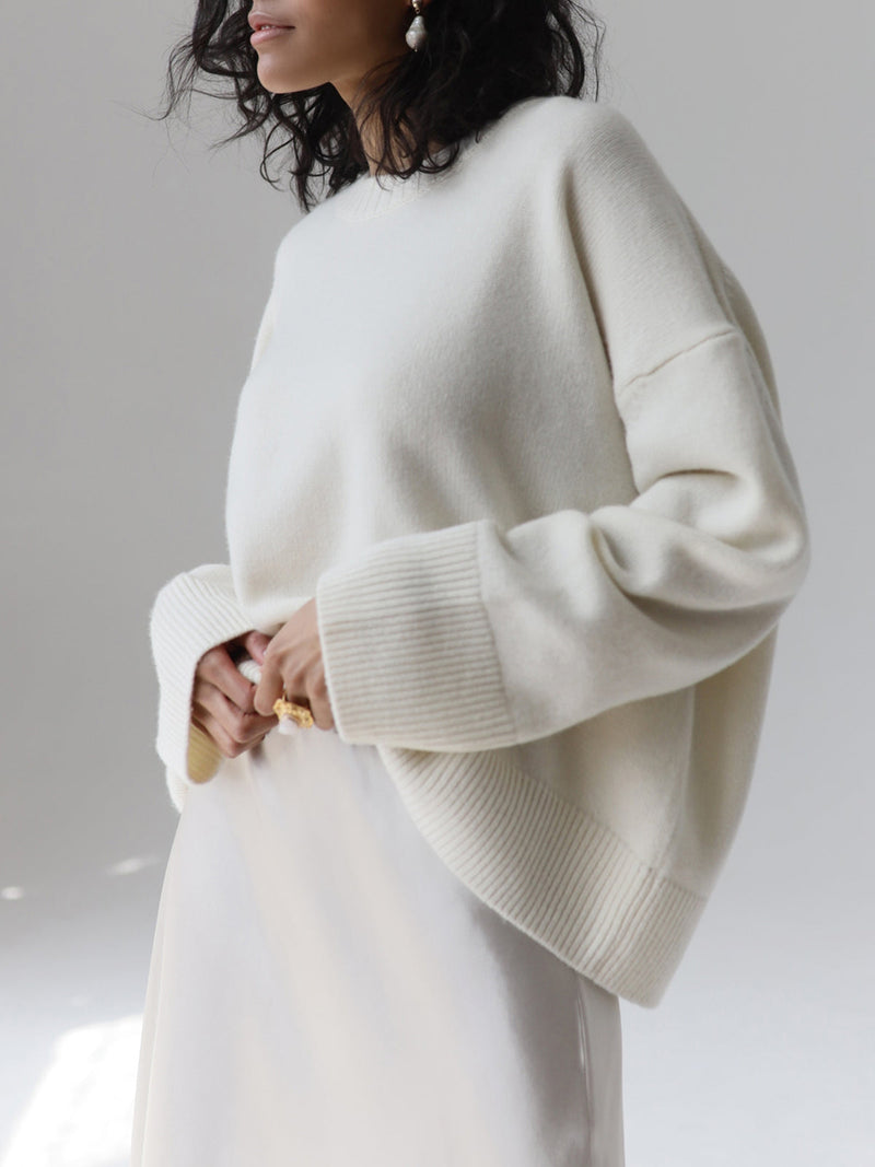 Skye Knit Set – Soft Crewneck Sweater & Pleated Skirt