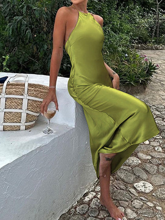 Backless Holiday Maxi Dress