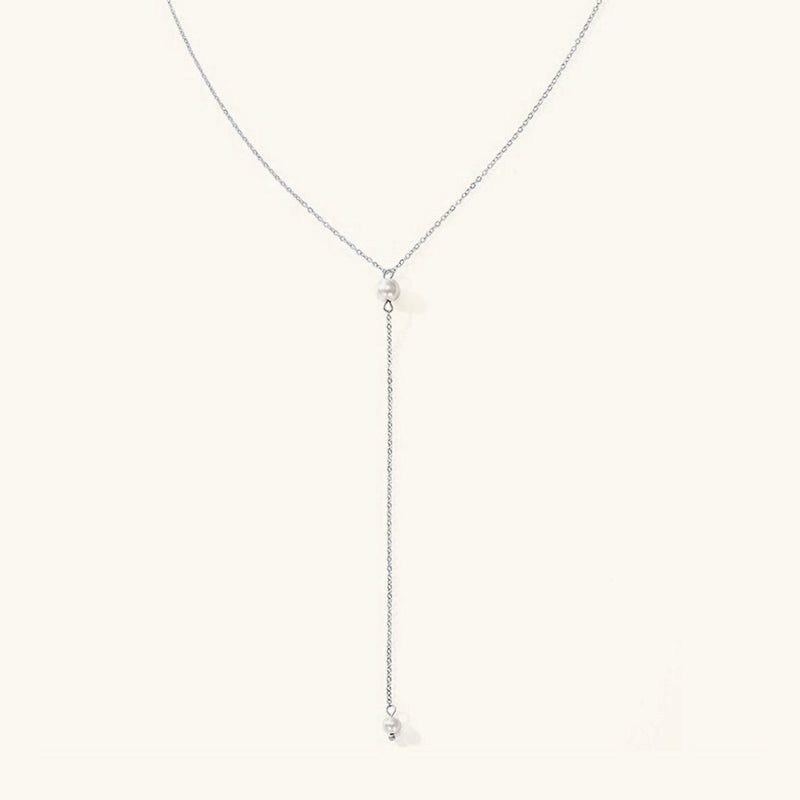 Beatrice Pearl Drop - Y-chain Necklace