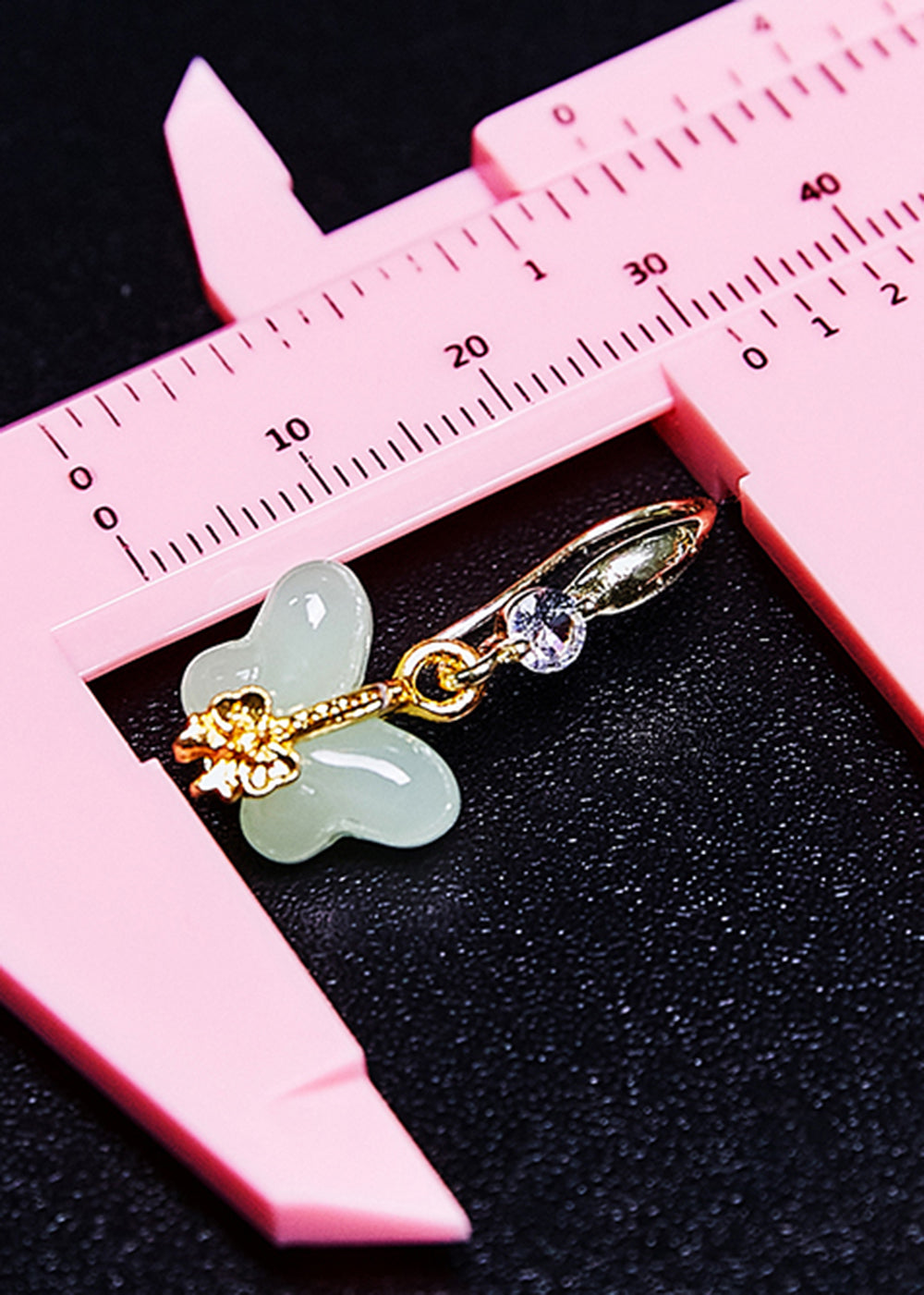 Butterfly Jade Zircon Drop Earrings