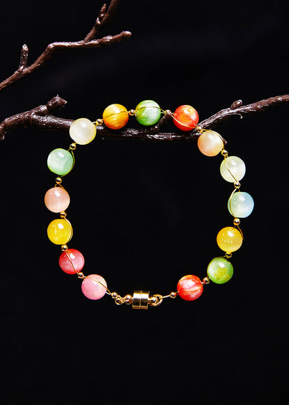 Multicolour Jade Fine Bracelet