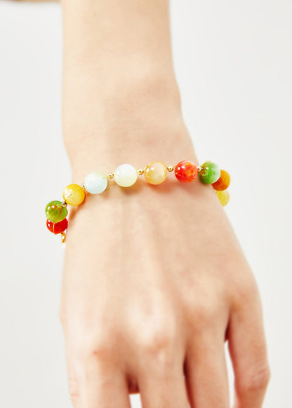 Multicolour Jade Fine Bracelet