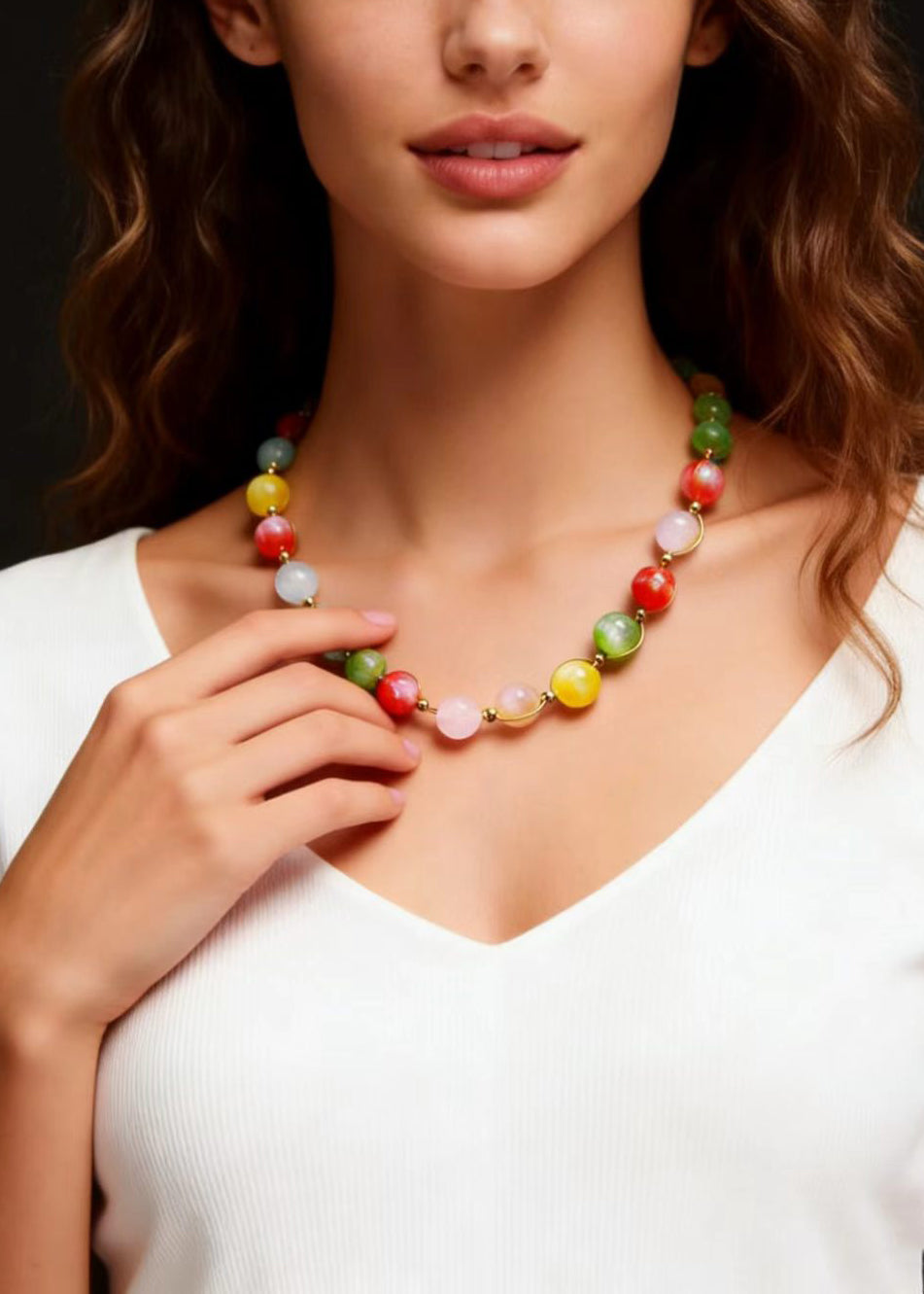 Rainbow Crystal Princess Necklace