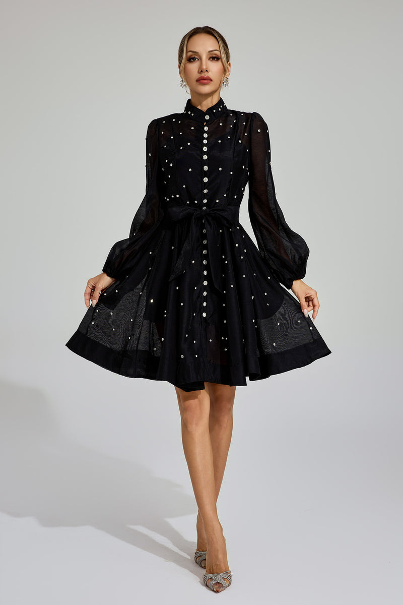 Bentham Black Diamond Embellished Mini Dress