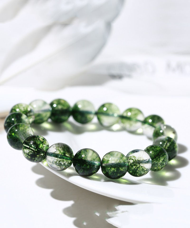 Green Ball Crystal Beaded Bracelet