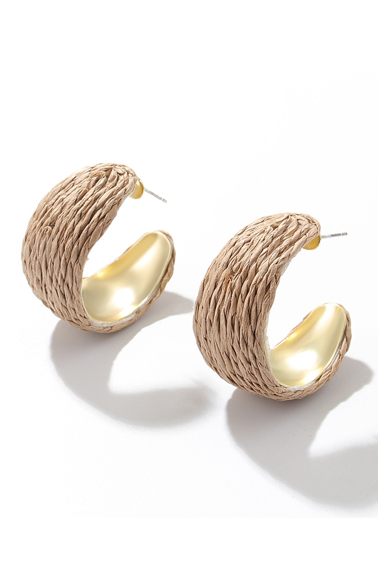 Raffia Handwoven Earrings