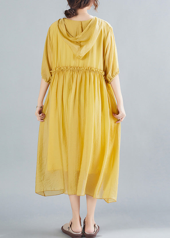 Yellow V Neck Patchwork Maxi Dress Summer Ly0667