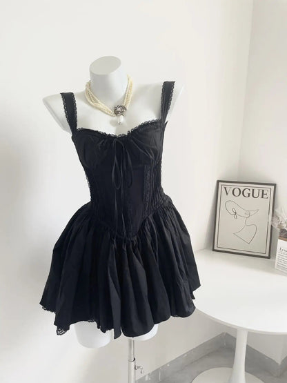 Corset Mini Dress With Straps for Summer Parties and Christmas Events