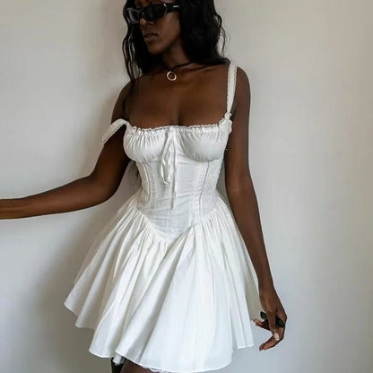 Corset Mini Dress With Straps for Summer Parties and Christmas Events